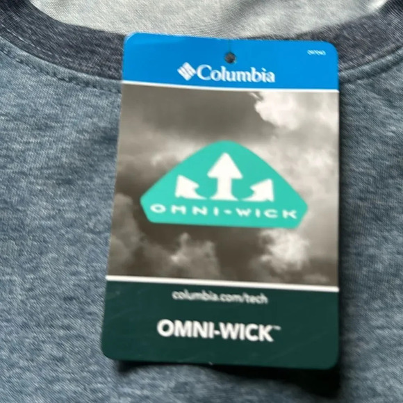 Columbia Men's Long Sleeve Raglan Tee Blue - Picture 9 of 11
